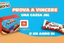 Concorso gratuito Kinder Bueno: vinci fornitura annuale e casse JBL