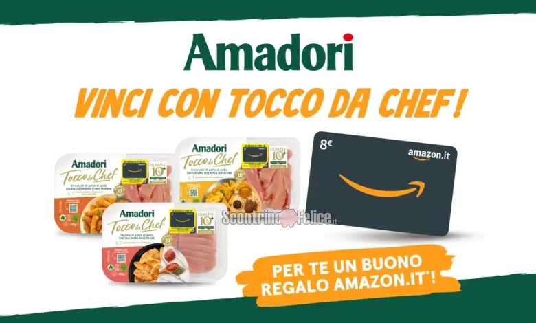 Premio Certo Amadori: ricevi 1 buono Amazon da 8 euro