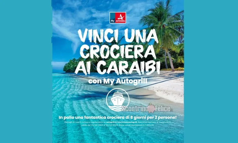 Vinci una crociera ai Caraibi gratis con My Autogrill