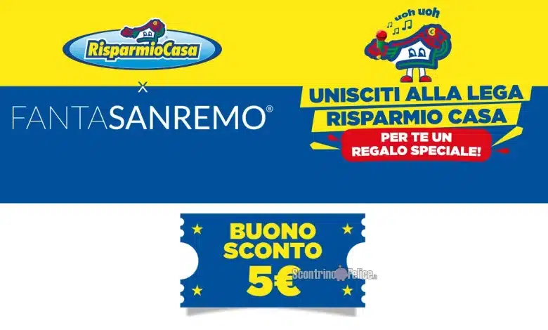 Buono Sconto Risparmio Casa da 5 euro da richiedere subito