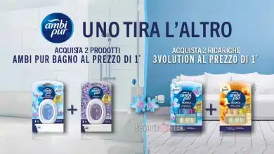 Cashback Ambipur "Uno tira l'altro": ricevi il rimborso di 1 prodotto