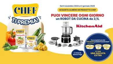 Concorso Chef Ti Premia: in palio robot da cucina KitchenAid