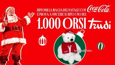 Concorso Coca Cola: vinci 1.000 orsi Trudi