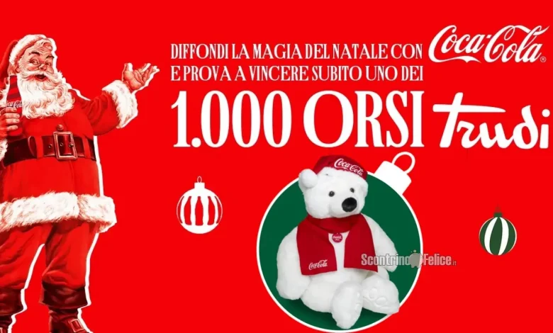 Concorso Coca Cola: vinci 1.000 orsi Trudi