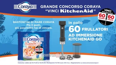 Concorso Coraya: in palio 60 frullatori ad immersione KitchenAid