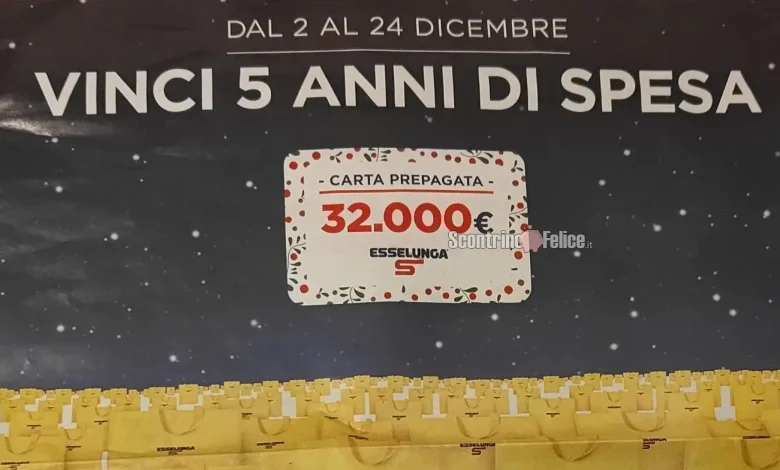 Concorso Esselunga Natale 2024: vinci 5 anni di spesa