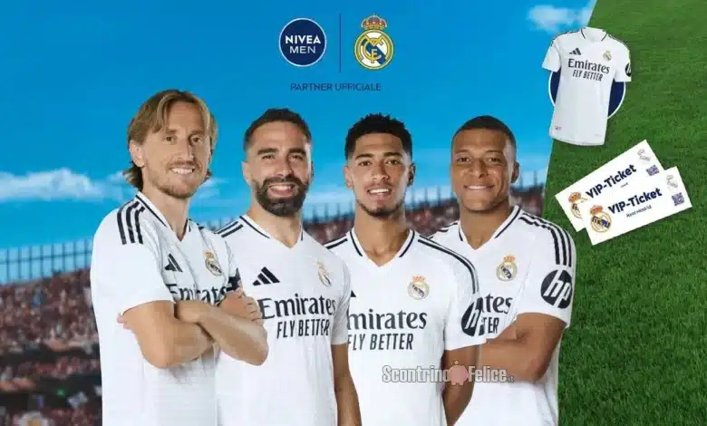 Concorso Nivea Men: vinci maglie Real Madrid e partita in casa