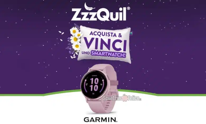 Concorso ZzzQuil: in palio 62 smartwatch Garmin