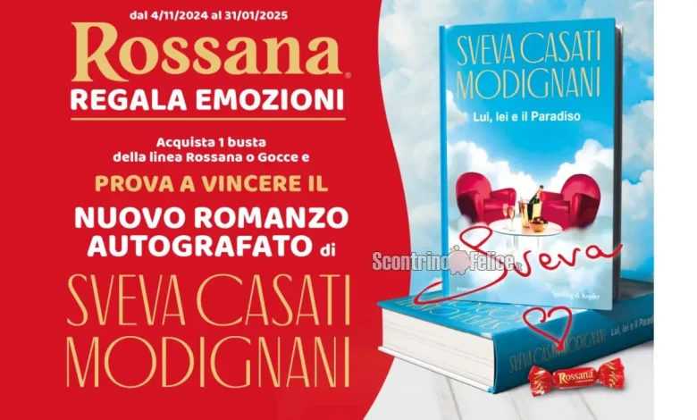 Concorso caramelle Rossana: vinci il nuovo romanzo di Sveva Casati Modignani