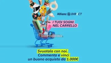 Concorso gratuito Allianz: vinci buono acquisto da 1.000 euro