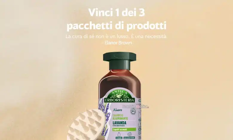 Concorso gratuito Antica Erboristeria: vinci shampoo e spazzola massaggiante