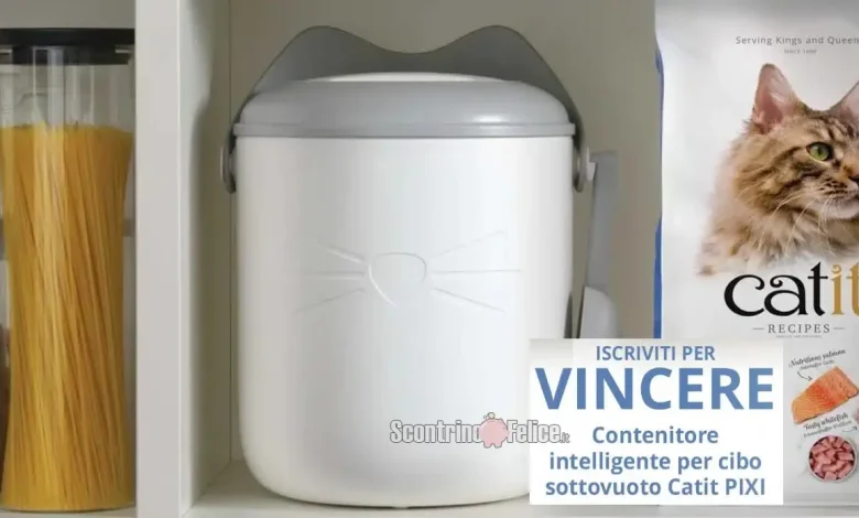 Concorso gratuito Catit: vinci un contenitore per alimenti sottovuoto intelligente PIXI