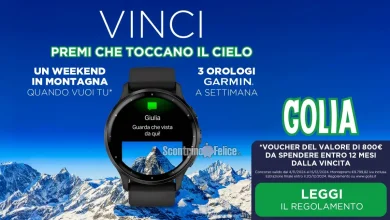 Concorso gratuito Golia: vinci 3 orologi Garmin e weekend in montagna