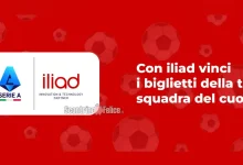 Concorso gratuito Iliad: vinci biglietti della tua squadra di calcio del cuore