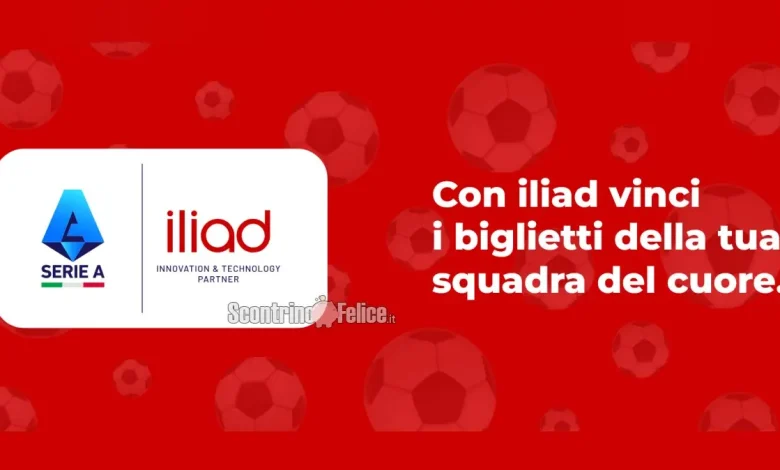 Concorso gratuito Iliad: vinci biglietti della tua squadra di calcio del cuore