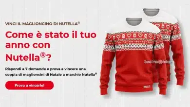 Concorso gratuito Nutella: vinci 200 coppie di maglioncini di Natale