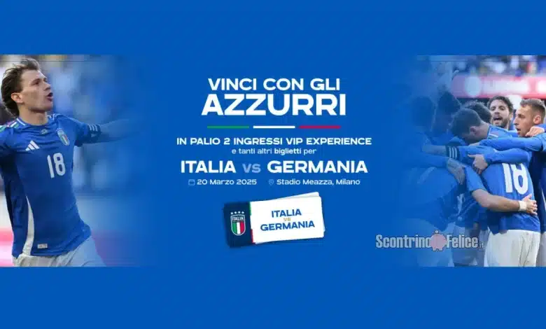 Concorso gratuito "Vinci con gli azzurri": in palio biglietti Italia-Germania