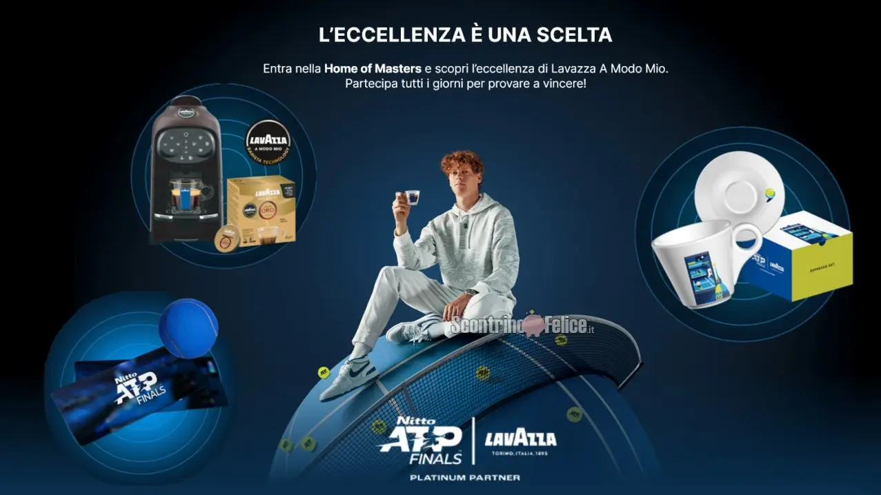 Concorso gratuito Lavazza vinci la finale Nitto ATP Finals 2025 e