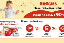 Cashback Huggies su Amazon: ricevi il rimborso della metà