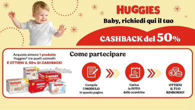 Cashback Huggies su Amazon: ricevi il rimborso della metà