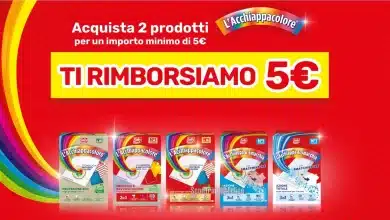 Cashback L'Acchiappacolore: ricevi un rimborso di 5 euro