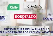 Cashback Neutro Roberts, Chilly, Omia, Acqua alle Rose, Borotalco su Amazon