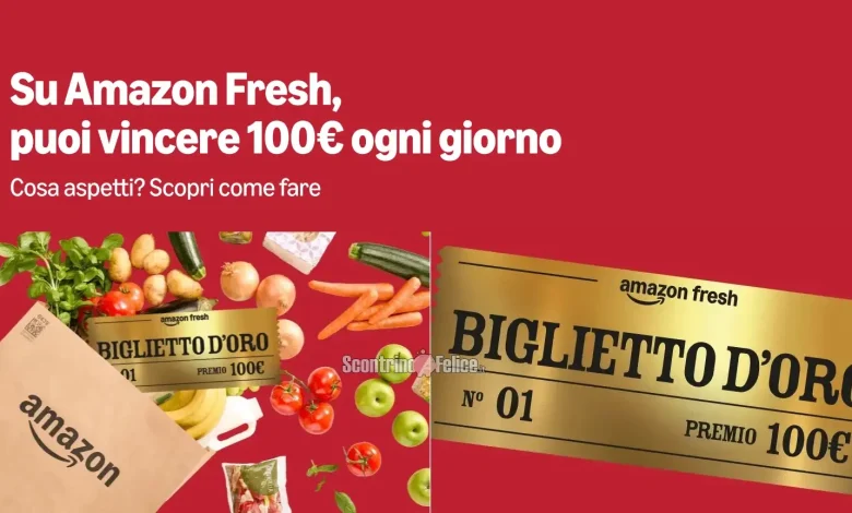 Concorso Amazon Fresh: vinci buoni spesa da 100 euro