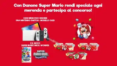 Concorso Danone Super Mario: vinci Nintendo Switch Oled