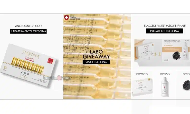 Giveaway Labo Suisse: vinci kit Crescina