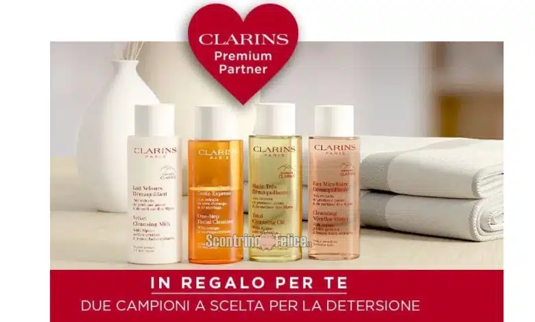 Campioni gratuiti Clarins detersione da richiedere subito