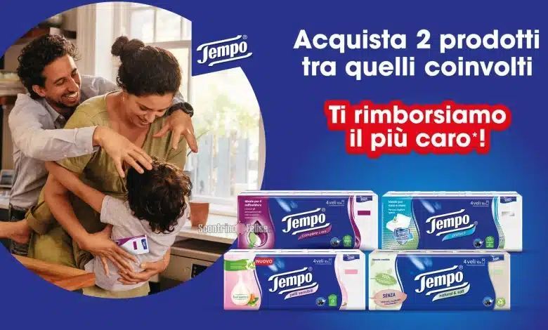 Cashback Tempo: ricevi il rimborso del prodotto più caro acquistato