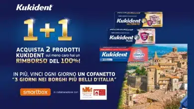 Cashback e Concorso Kukident: ricevi il rimborso e vinci Smartbox