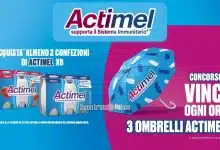 Concorso Actimel: vinci ogni ora 3 ombrelli brandizzati