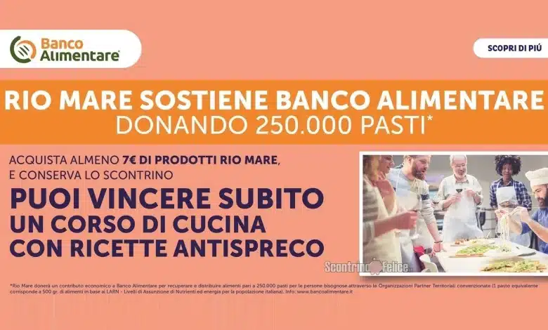 Concorso Rio Mare: vinci corso di cucina con ricette antispreco