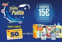 Concorso Stelle del Pulito: vinci buoni acquisto da 50 euro