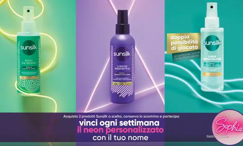 Concorso Sunsilk: vinci neon personalizzato con il tuo nome