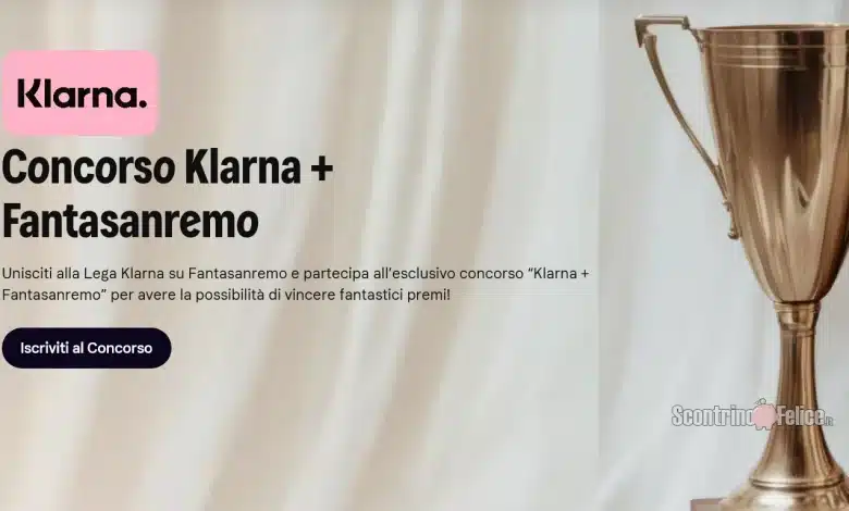 Concorso gratuito Klarna FantaSanremo 2025