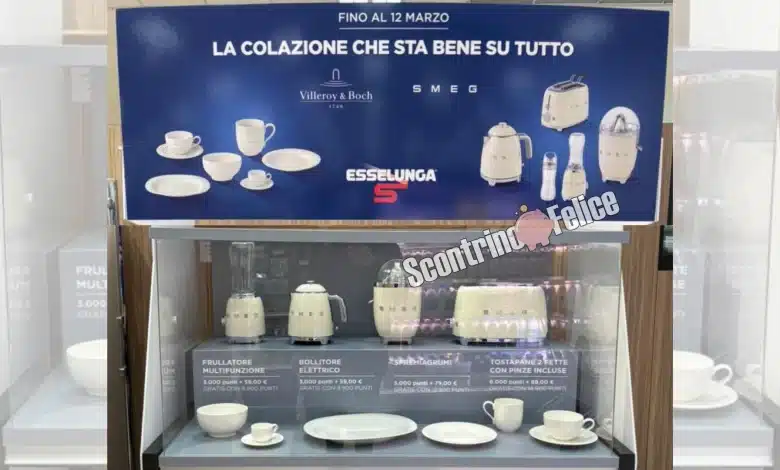 Raccolta bollini Esselunga La colazione che sta bene su tutto con Smeg e Villeroy & Boch