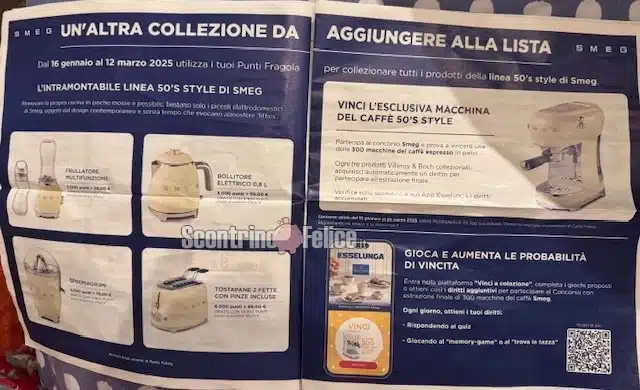 Raccolta bollini Esselunga "La colazione che sta bene su tutto" con Smeg e Villeroy & Boch 2