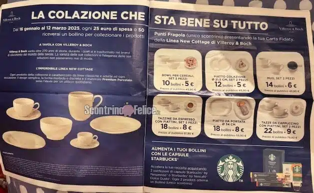 Raccolta bollini Esselunga "La colazione che sta bene su tutto" con Smeg e Villeroy & Boch 1