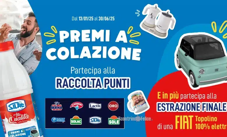 Raccolta punti Premi a Colazione latte Berna, Carnini, Lactis, Oro, Latterie Friulane, Solac, Silac, Sole