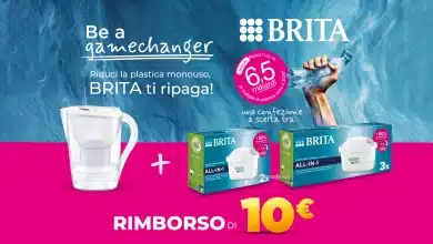 Cashback Brita: richiedi un rimborso di 10 euro