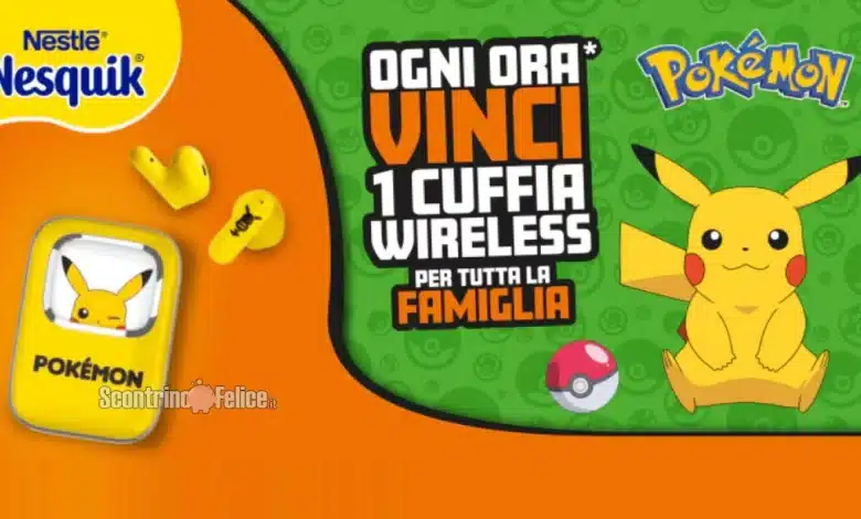 Concorso Nesquik: vinci cuffiette wireless Pokemon Pikachu