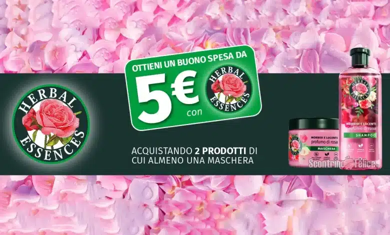 Premio certo Herbal Essences: ricevi un buono spesa da 5 euro