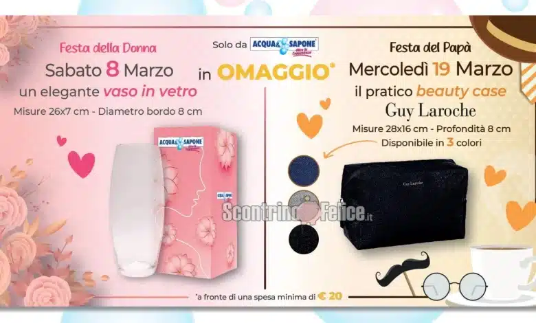 Regalo Acqua e Sapone per la festa della donna e del papà 2025