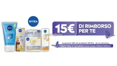 Cashback Nivea: spendi 20 euro e riprendi 15 euro