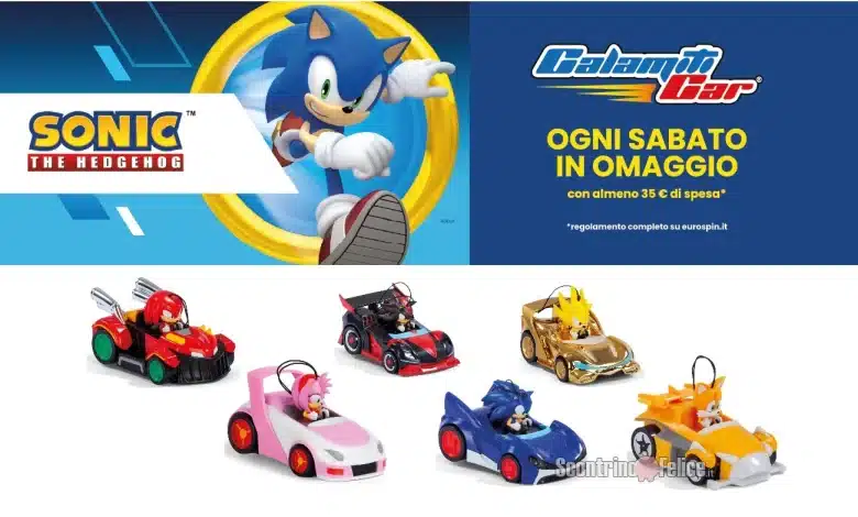 Macchinine Sonic in regalo da Eurospin