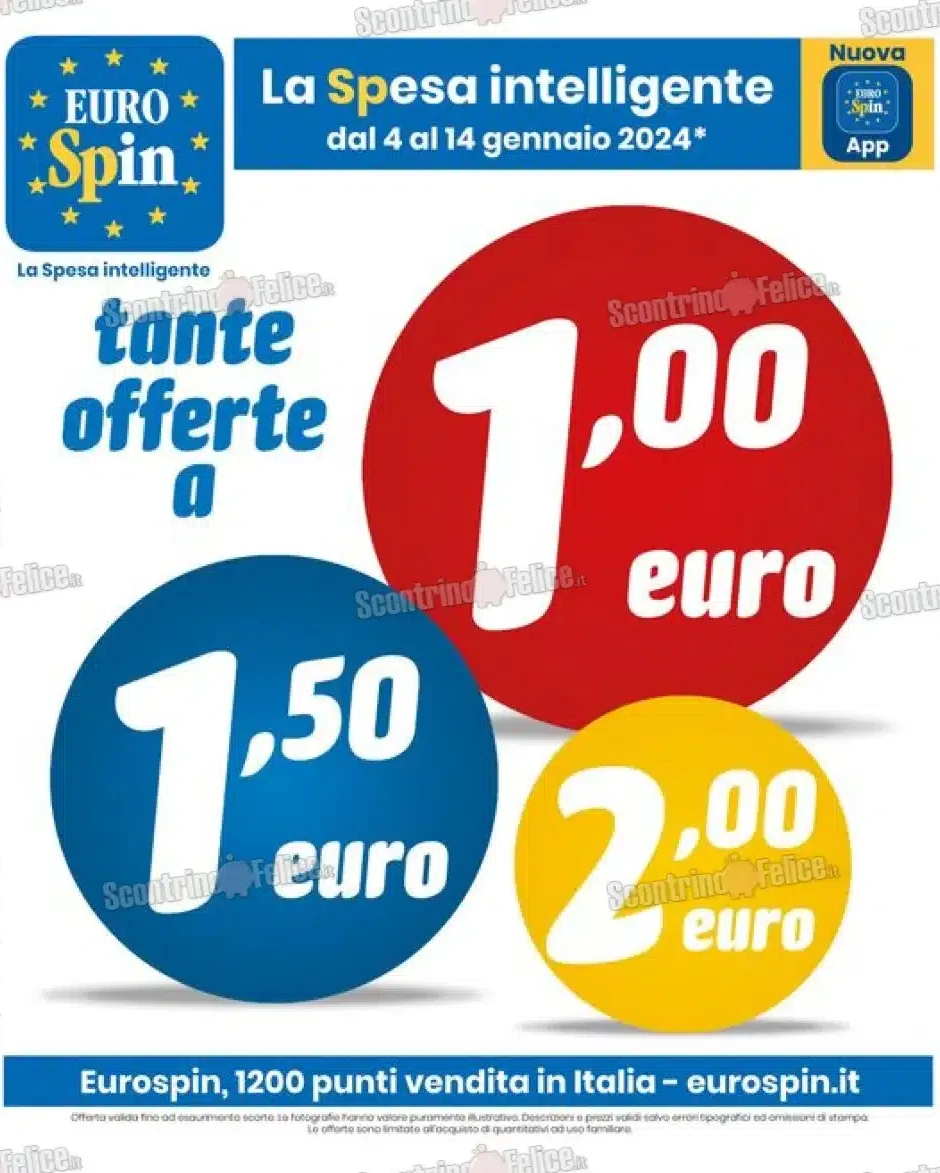 Anteprima nuovo volantino Eurospin dal 4 al 14 gennaio 2024 (1)