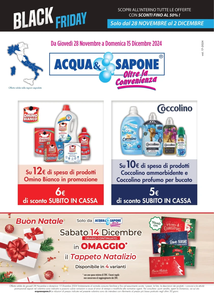 Anteprima Nuovo volantino Acqua e Sapone dal 28 novembre al 15 dicembre 2024