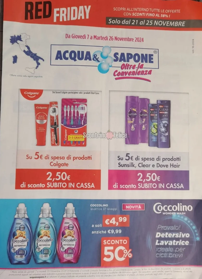 Anteprima Nuovo volantino Acqua e Sapone dal 7 al 26 ottobre 2024